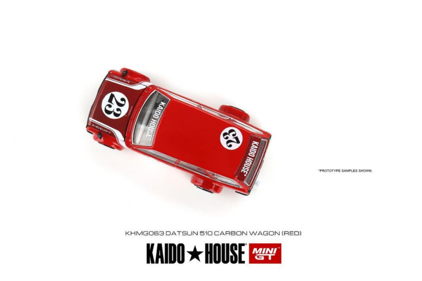 Mini GT x Kaido House Datsun 510 Carbon Wagon in Red