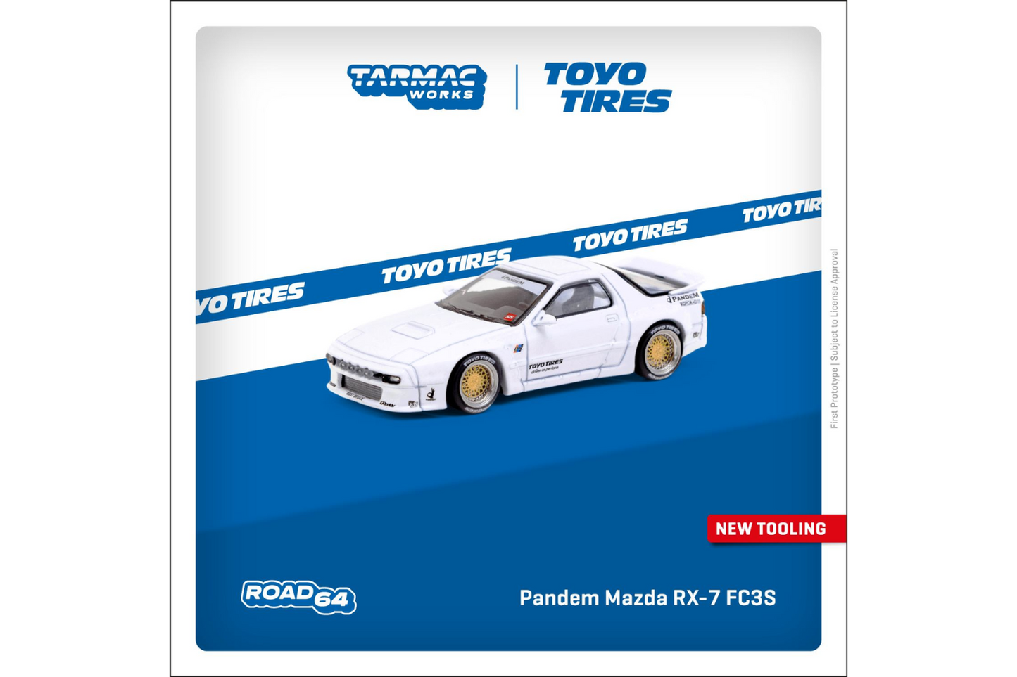 Tarmac Works 1/64 Mazda RX-7 (FC3S) PANDEM in White