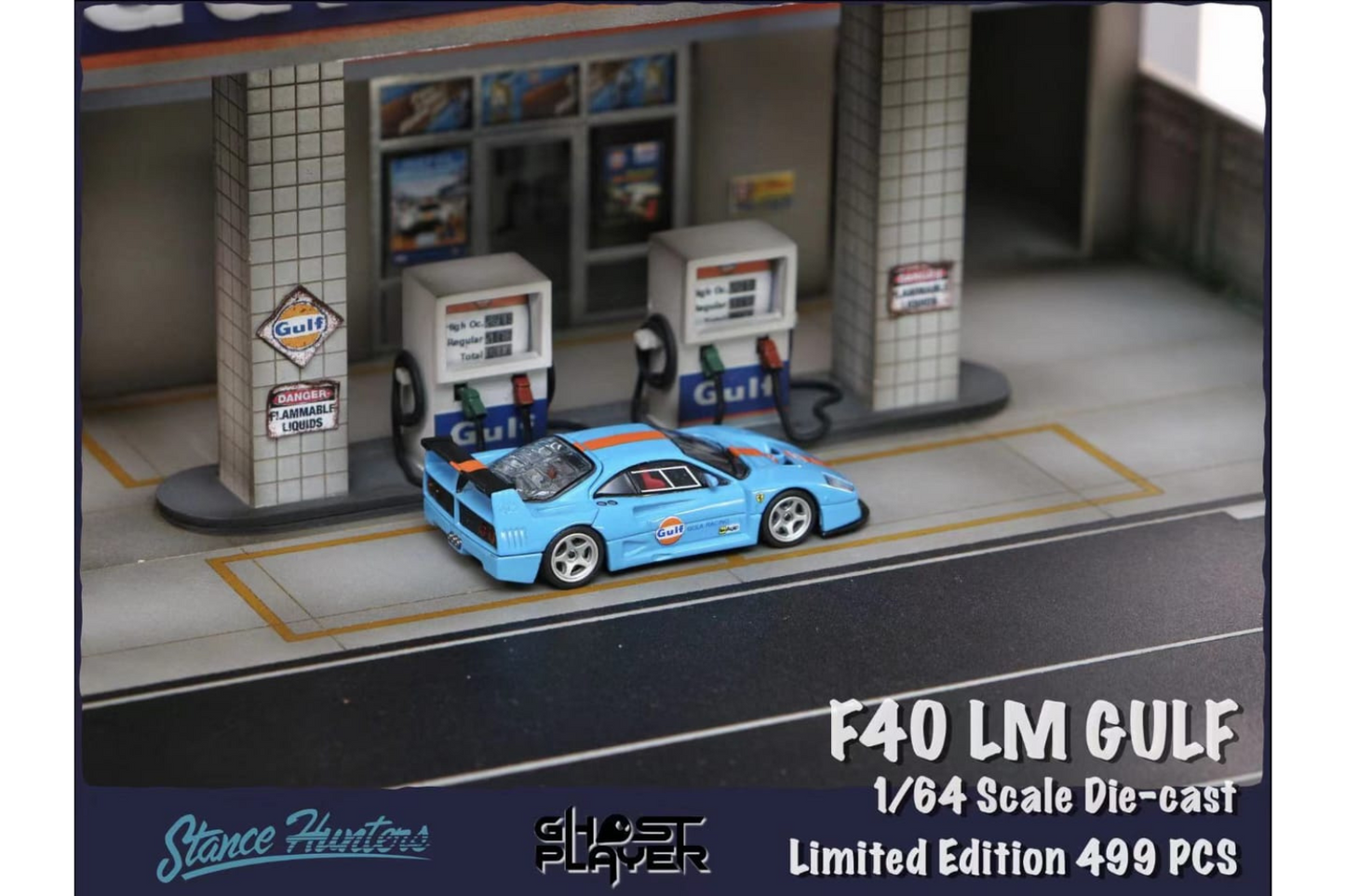 Stance Hunters 1/64 Ferrari F40LM in Gulf Livery