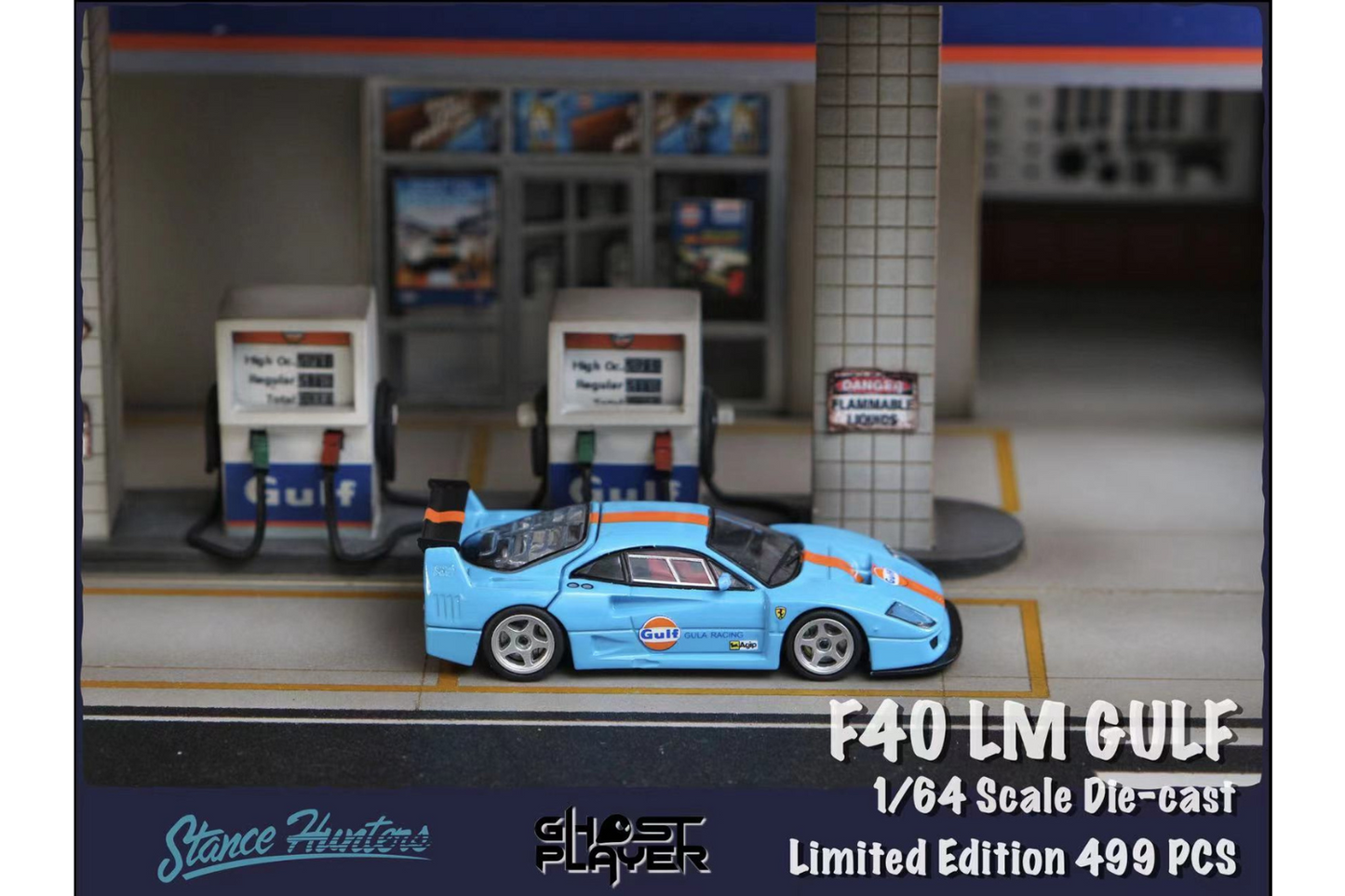 Stance Hunters 1/64 Ferrari F40LM in Gulf Livery