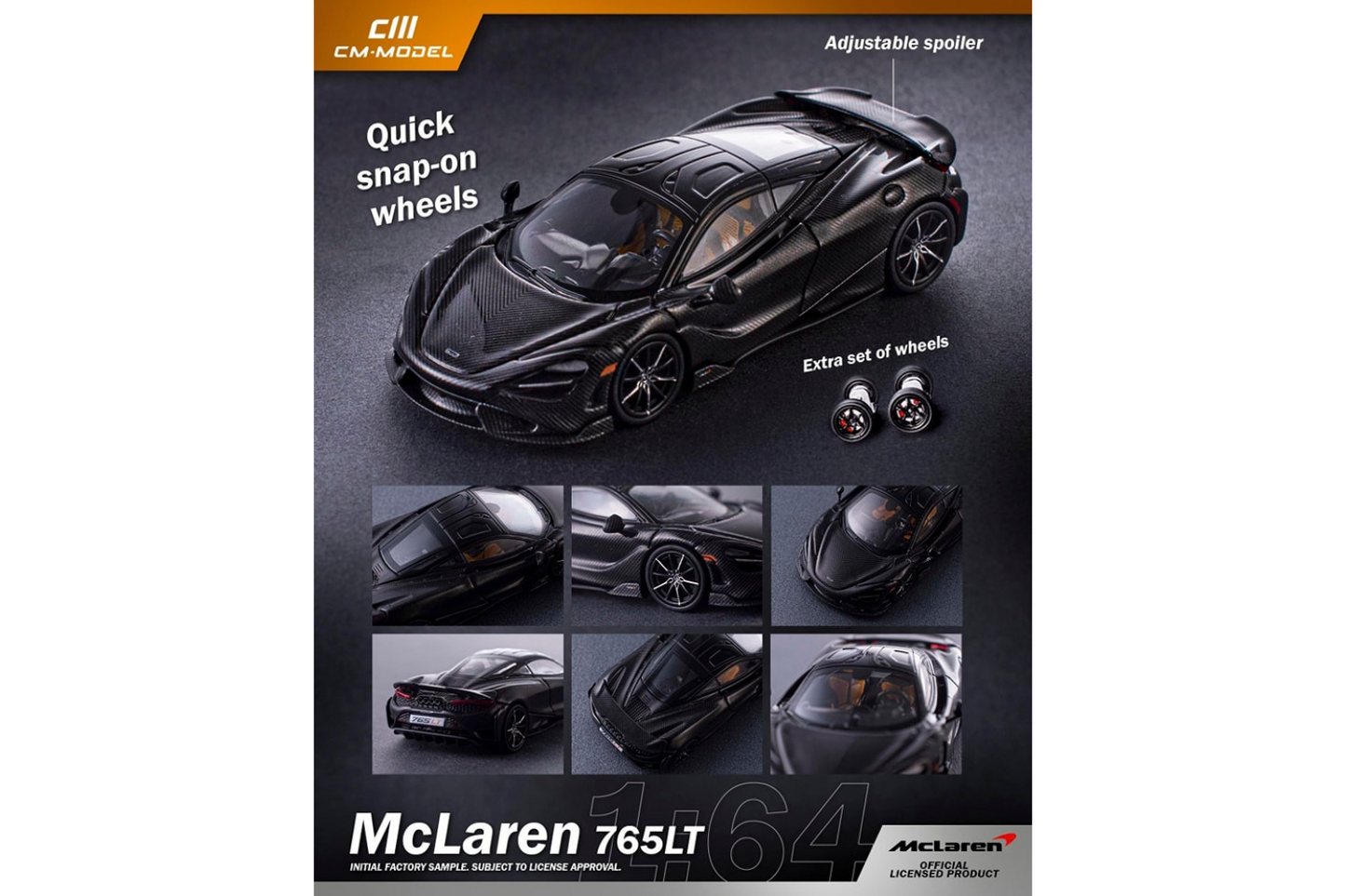 CM Model 1/64 McLaren 765LT in Full Carbon