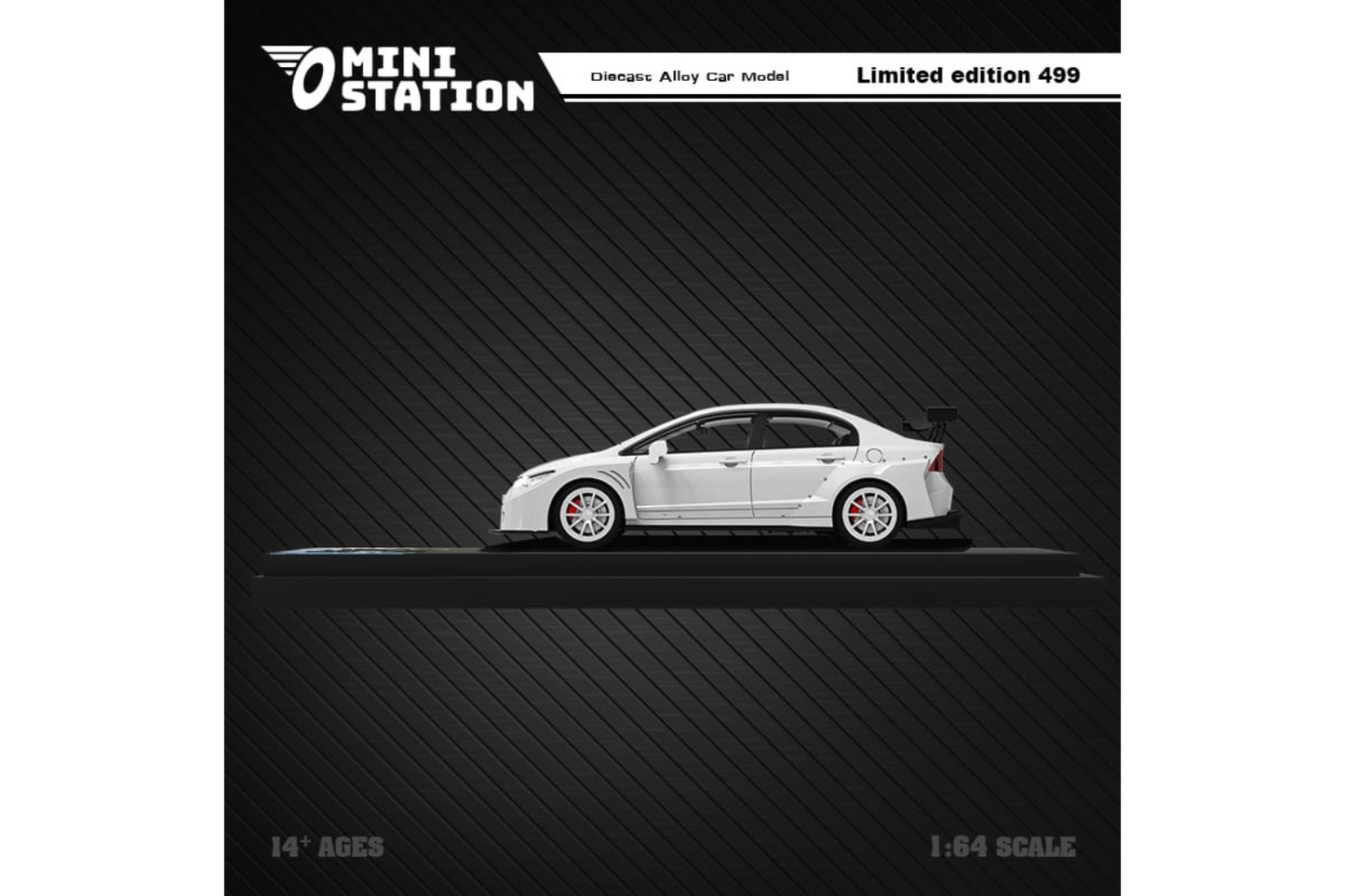 Mini Station 1/64 Honda Civic (FD2) Widebody in White