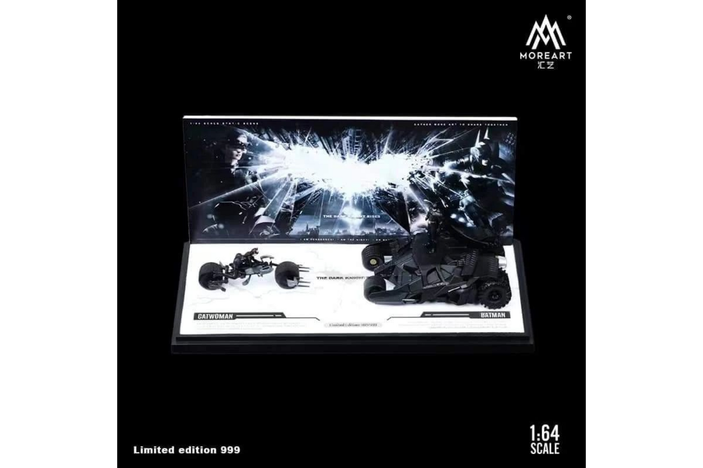 More Art 1/64 Gotham's Dark Knight Batmobile "Tumbler" & Catwomen on Batcycle