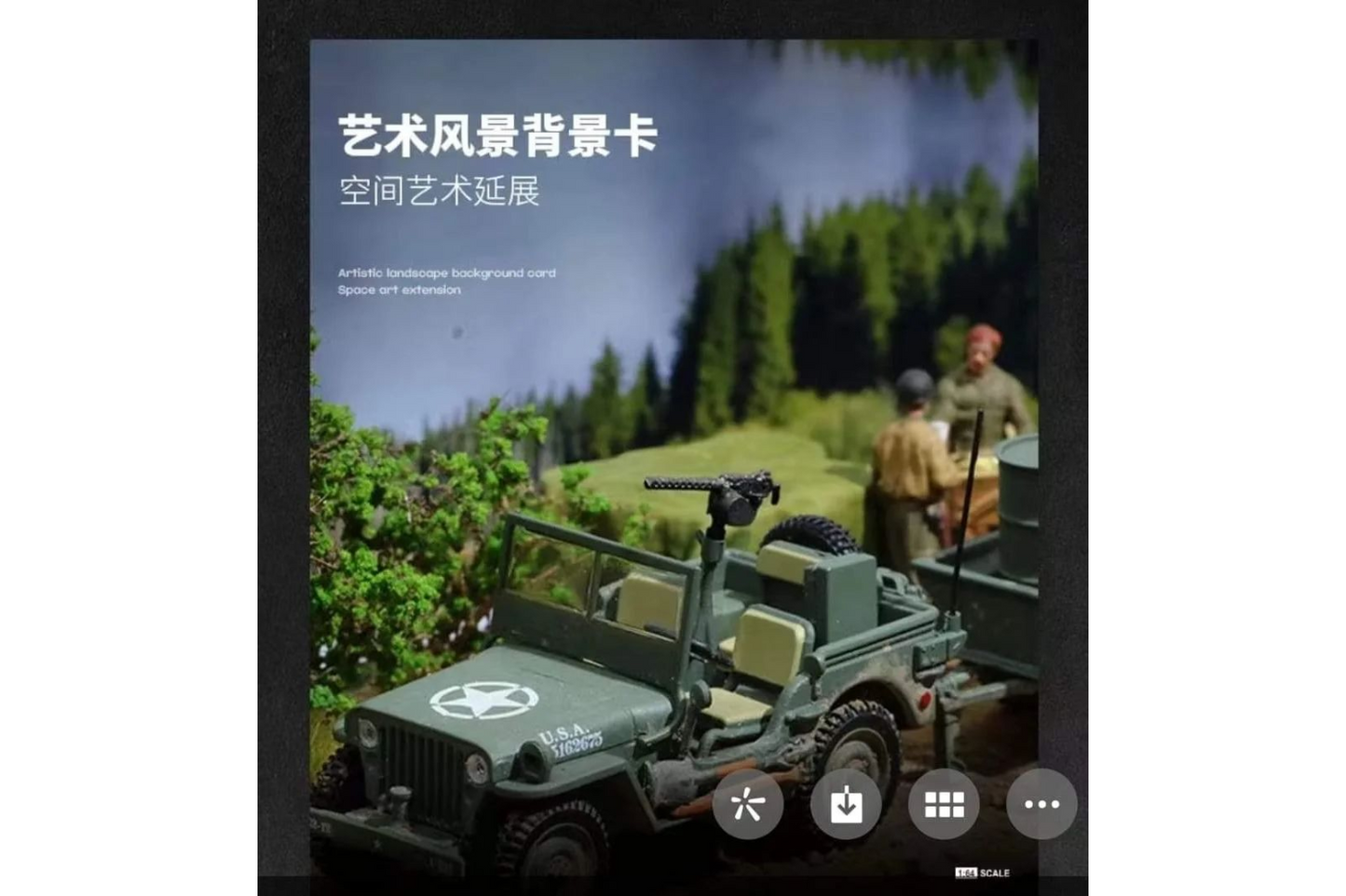 Time Micro x More Art 1/64 Willys MB Battlefield Supply Scene