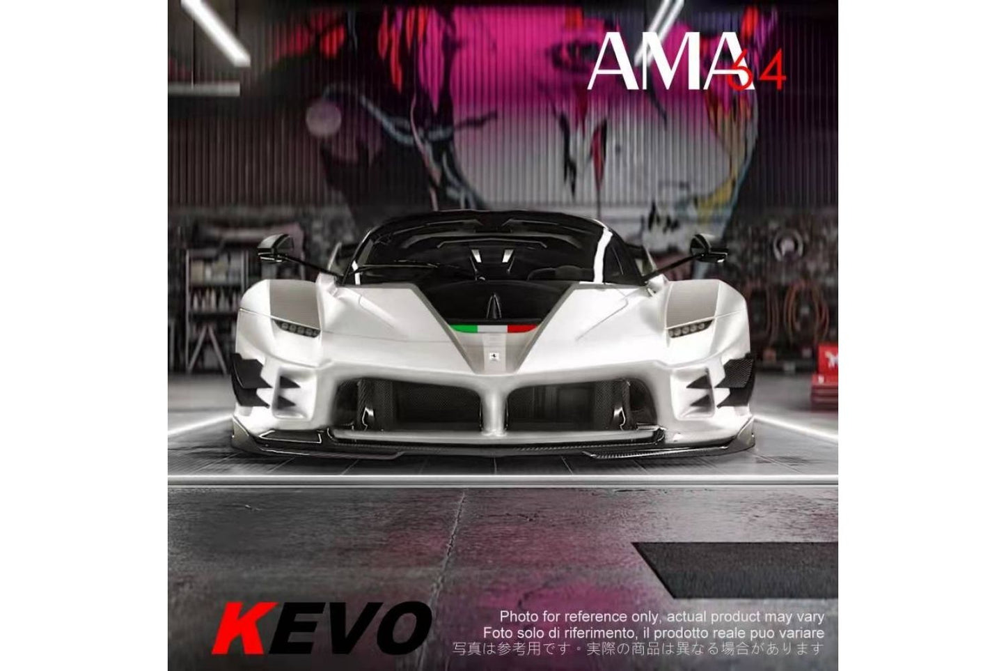 AMA64 1/64 Ferrari FXX-K EVO in White 70 weeks Korean Edition