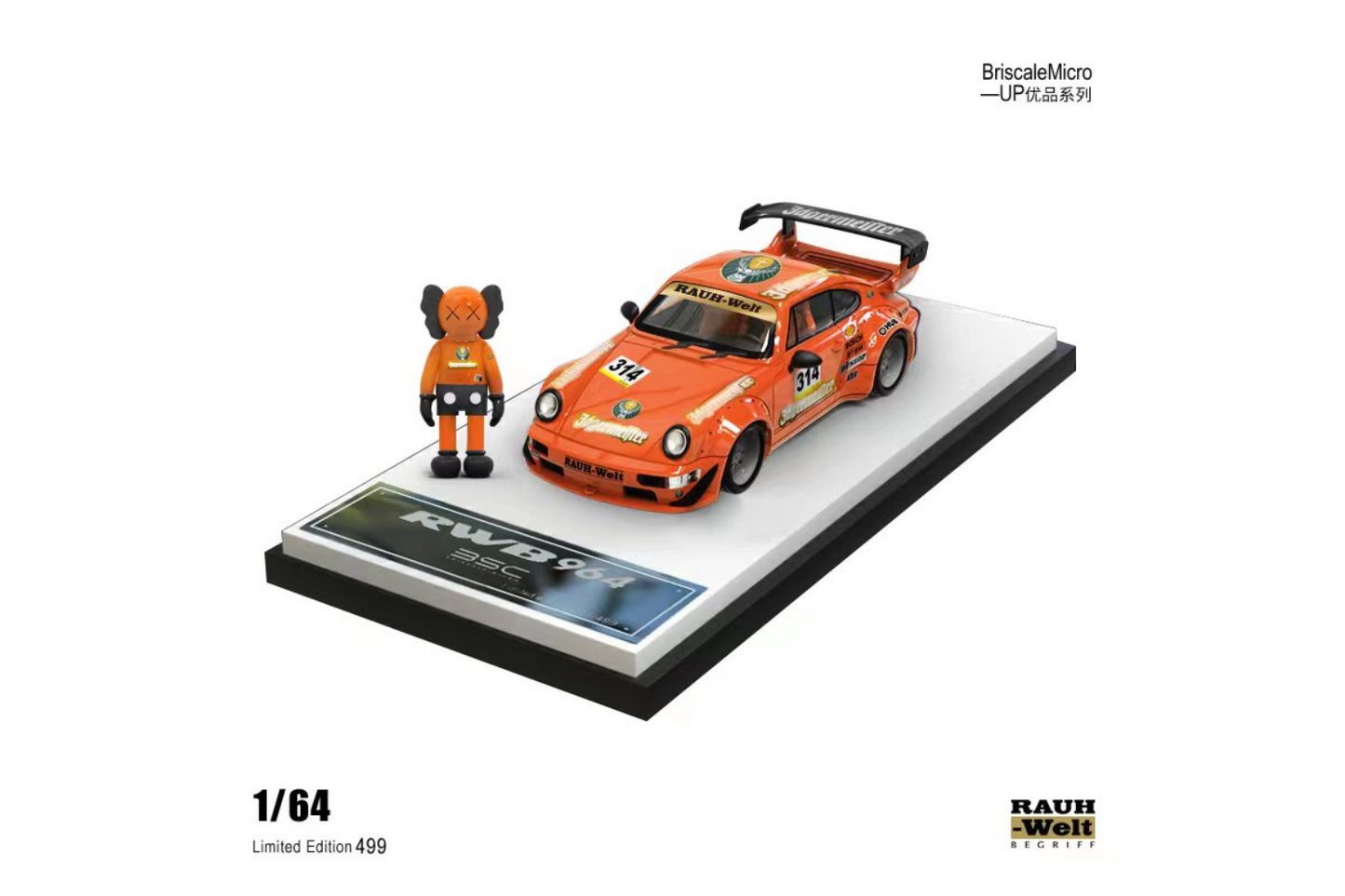 BriscaleMicro 1/64 Porsche 911 RWB 964 Jagermeister #314
