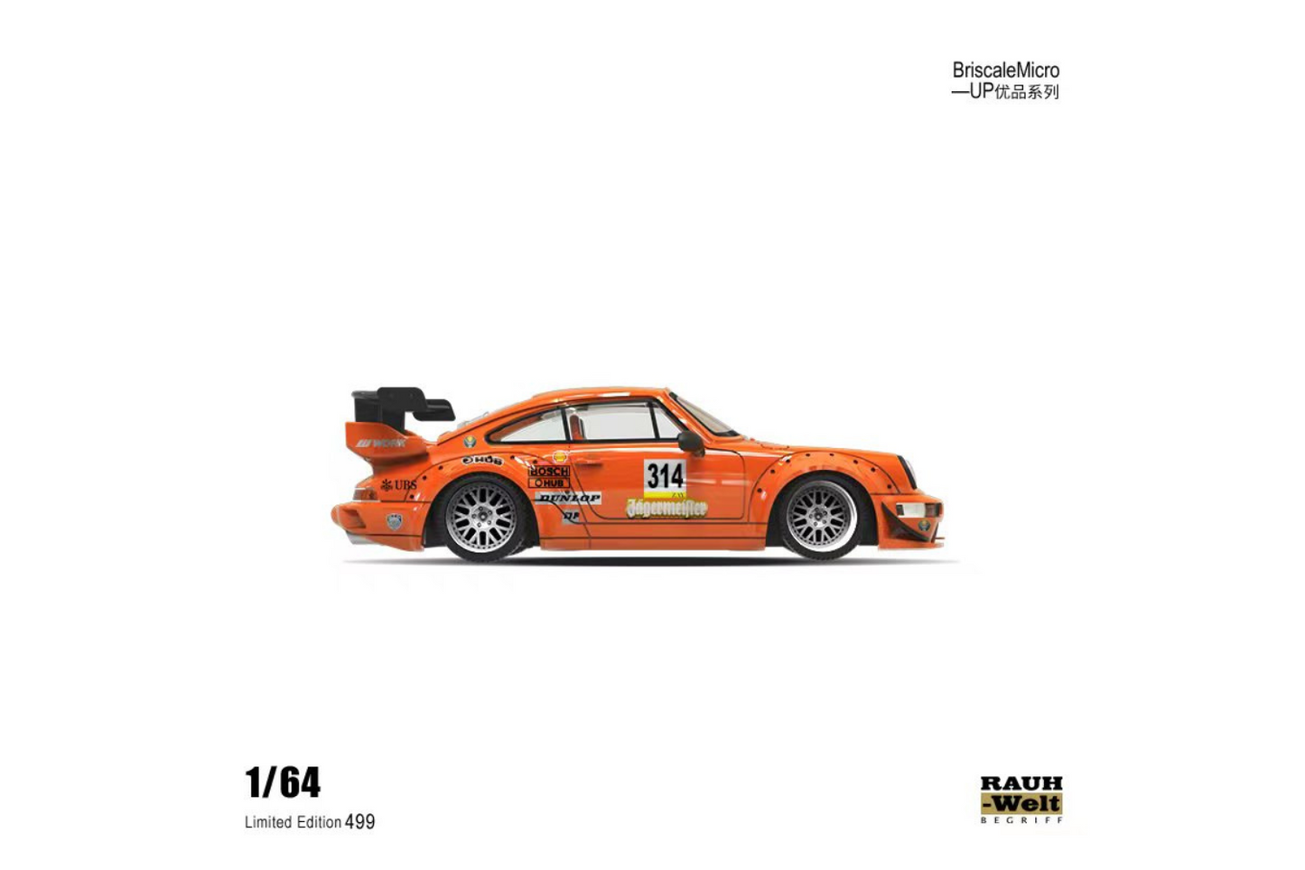 BriscaleMicro 1/64 Porsche 911 RWB 964 Jagermeister #314