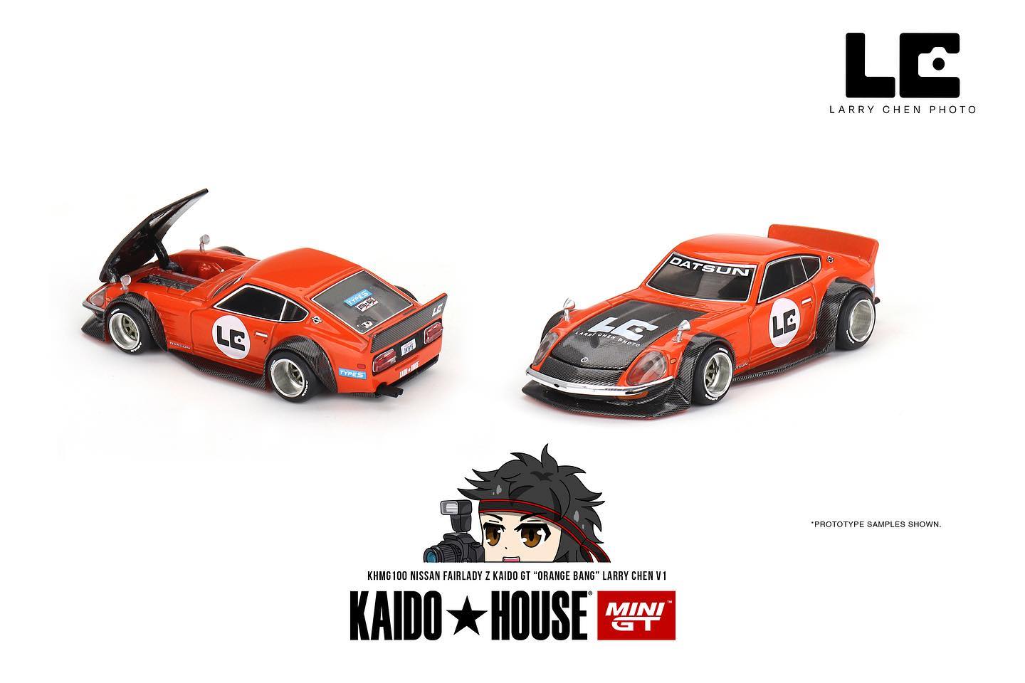 Mini GT x Kaido House Nissan Fairlazy Z Kaido GT "Orange Bang" Larry Chen V1