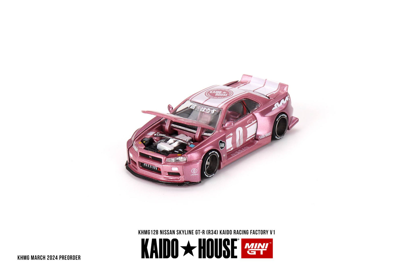 Mini GT x Kaido House Nissan Skyline GT-R (R34) Kaido Racing Factory V1
