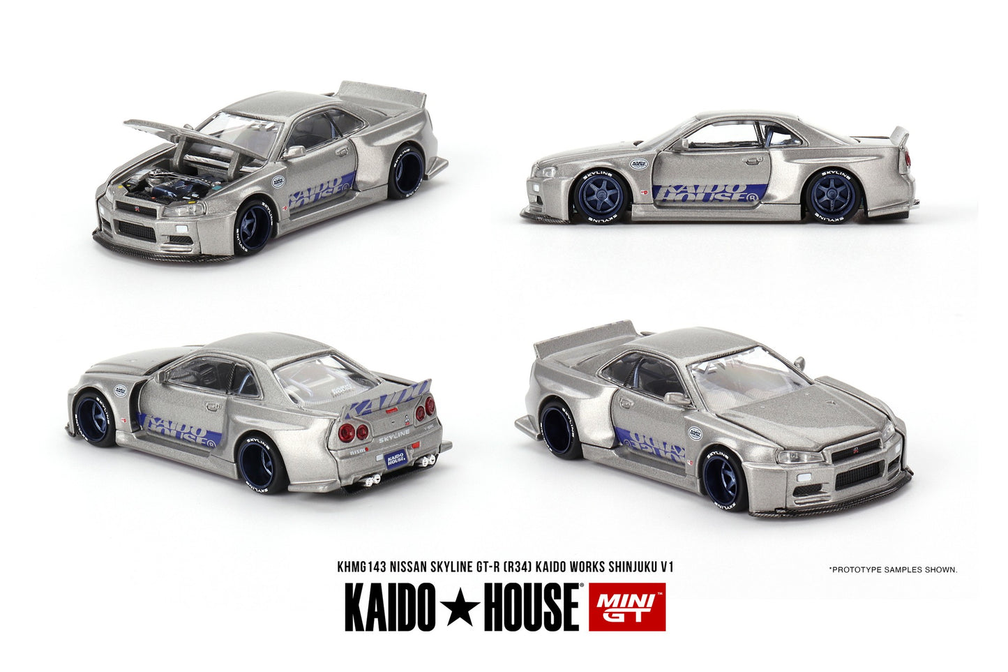 Mini GT x Kaido House Nissan Skyline GT-R (R34) Shinkuku V1