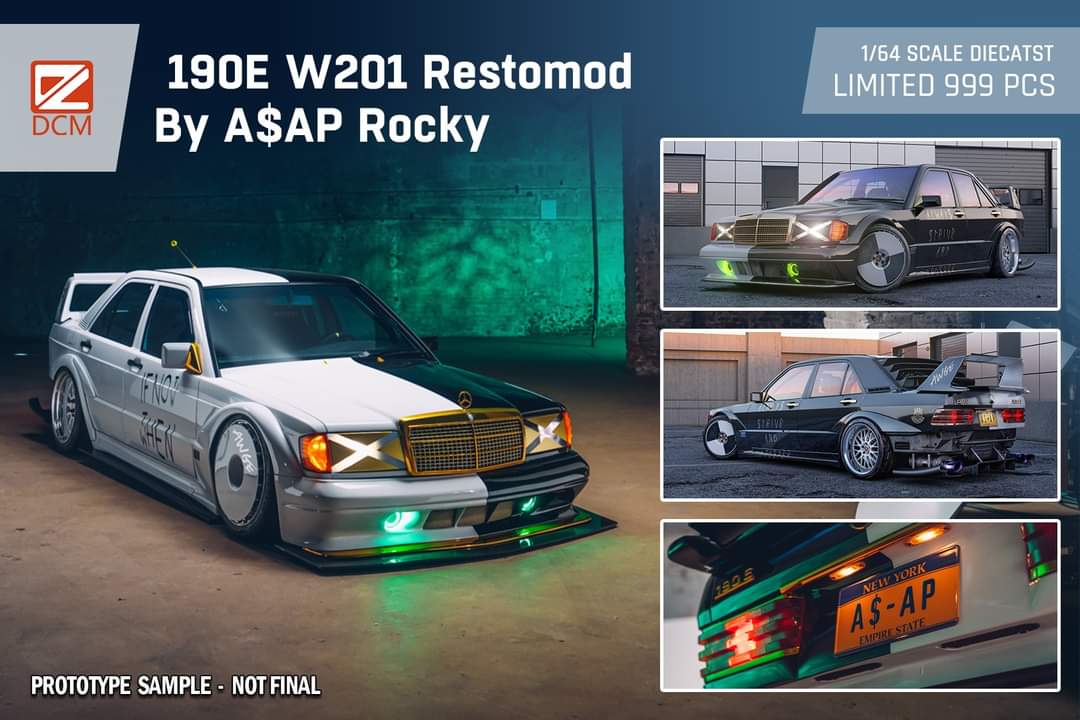 DCM 1/64 Mercedes-Benz 190E (W201) Restomod by A$AP Rocky - Need For Speed Livery