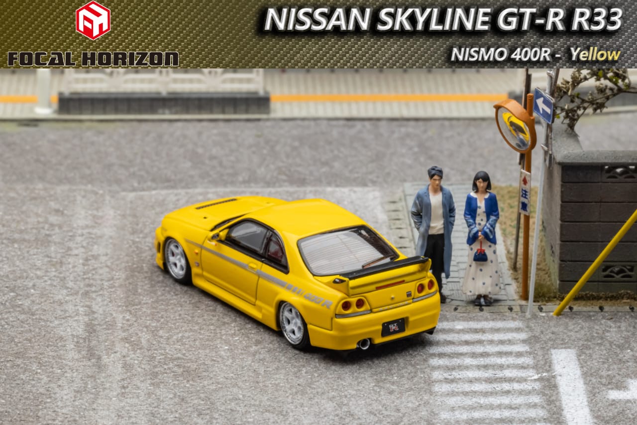 Focal Horizon 1/64 Nissan Skyline GT-R (R33) Nismo 400R in Yellow