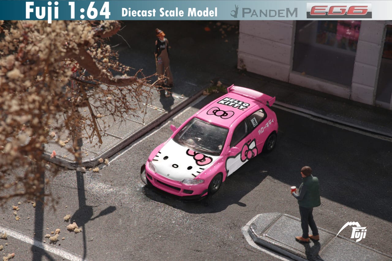 Fuji 1/64 Honda Civic (EG6) Rocket Bunny in Hello Kitty Livery