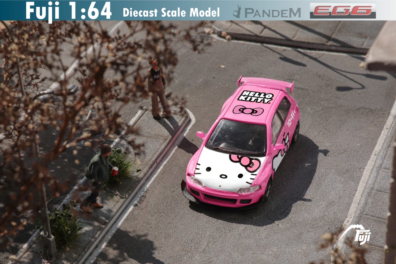 Fuji 1/64 Honda Civic (EG6) Rocket Bunny in Hello Kitty Livery