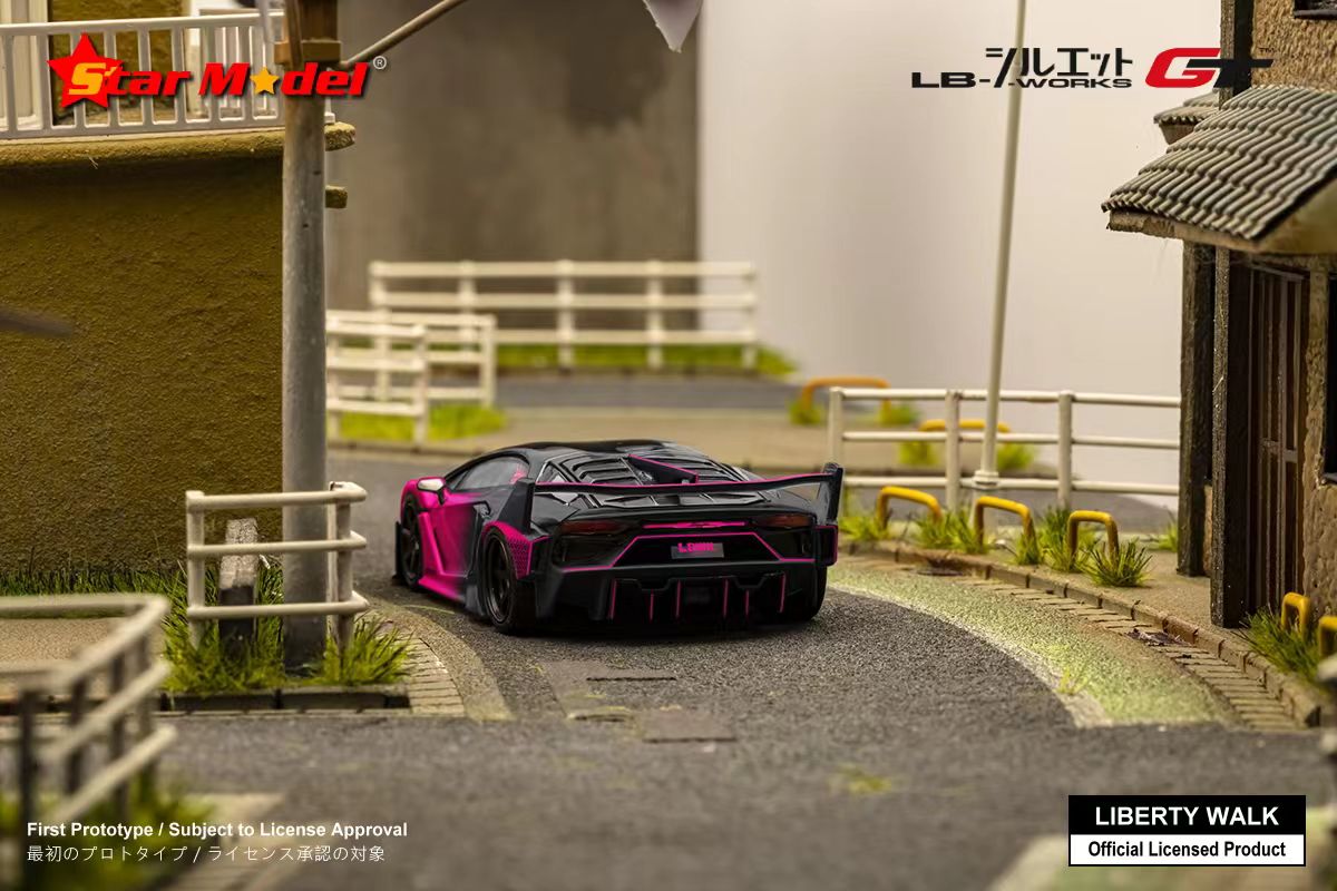Star Model 1/64 LBWK LB-Silhouette WORKS Lamborghini Aventador GT Evo LP700-4 in Blackpink