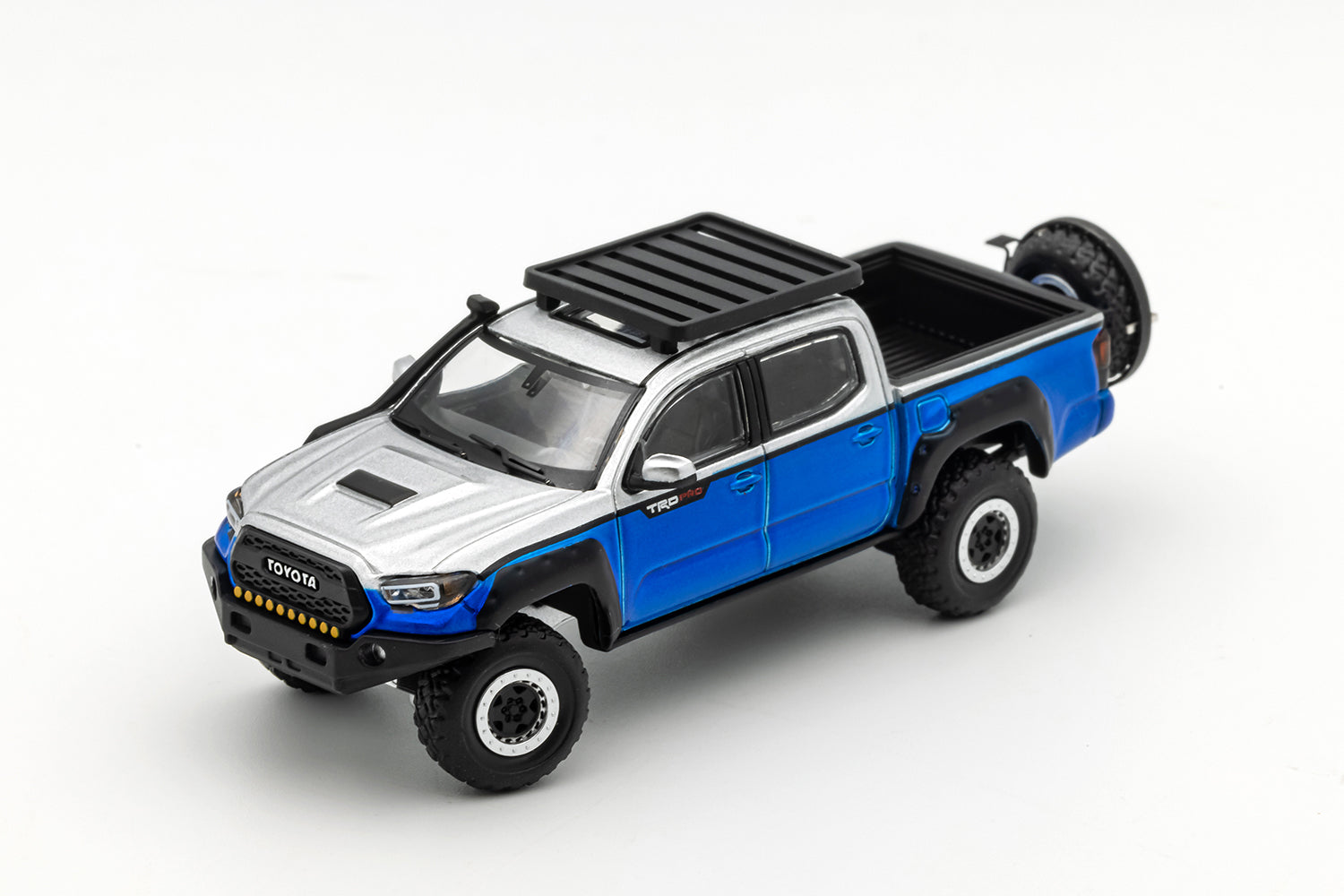 GCD 1/64 Toyota Tacoma TRD PRO Overland in Bright Silver Electric
