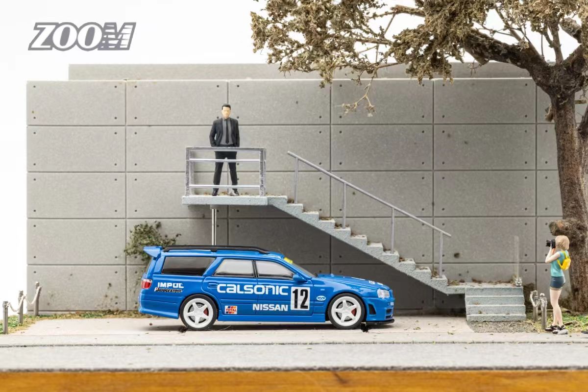 Zoom 1/64 Mine's Nissan Stagea (R34) 260RS Wagon in Calsonic Livery