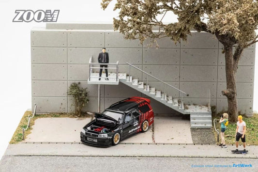 Zoom 1/64 Mine's Nissan Stagea (R34) 260RS Wagon in Advan Livery