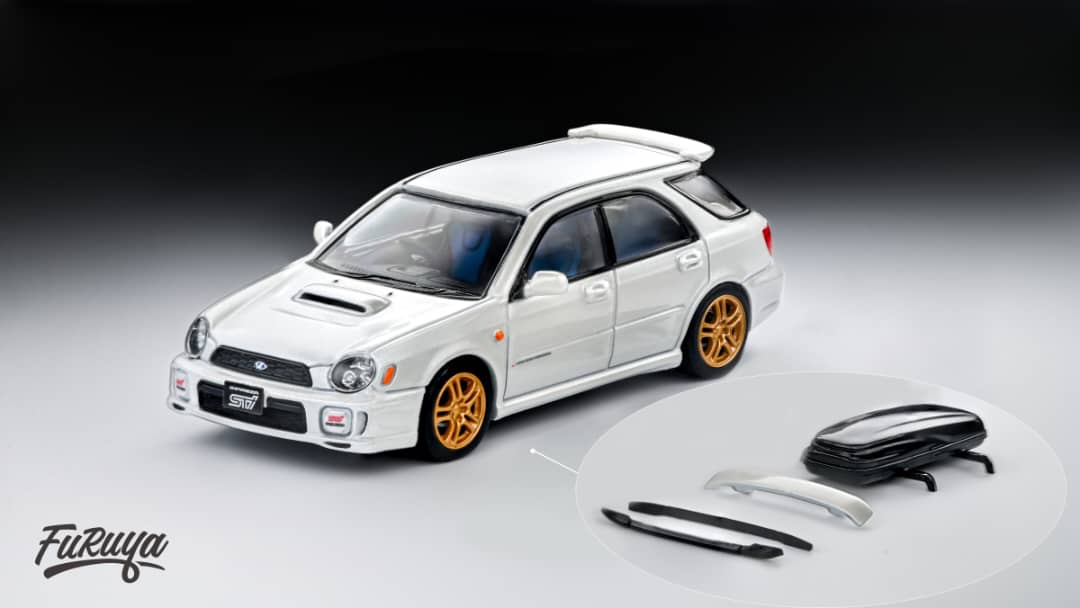 Furuya 1/64 Subaru Impreza WRX STI Wagon (Bug Eye) in White