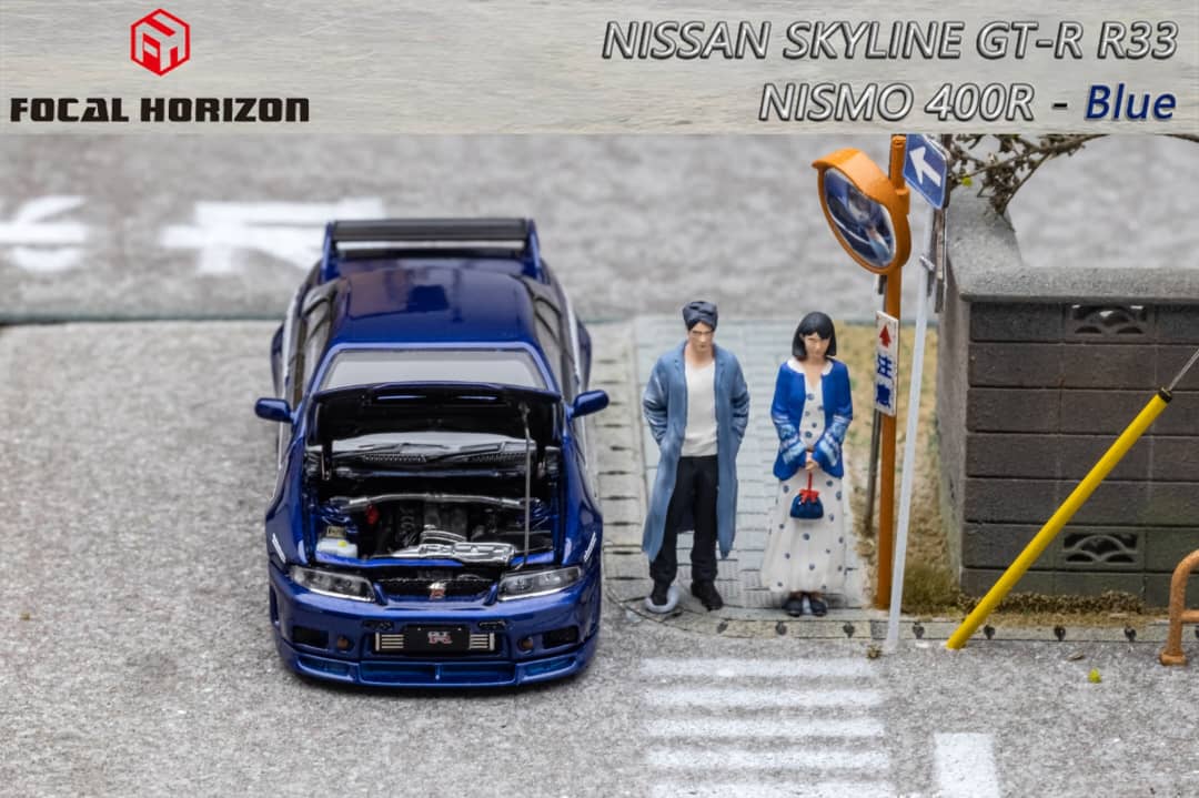 Focal Horizon 1/64 Nissan Skyline GT-R (R33) Nismo 400R in Blue