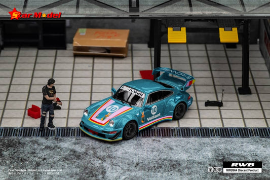 Star Model 1/64 Porsche 911 RWB 964 GT Wing "Green Vaillant"