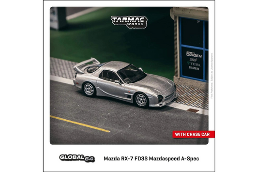 Tarmac Works 1/64 Mazda RX-7 (FD3S) Mazdaspeed A-Spec in Silver Stone Metallic