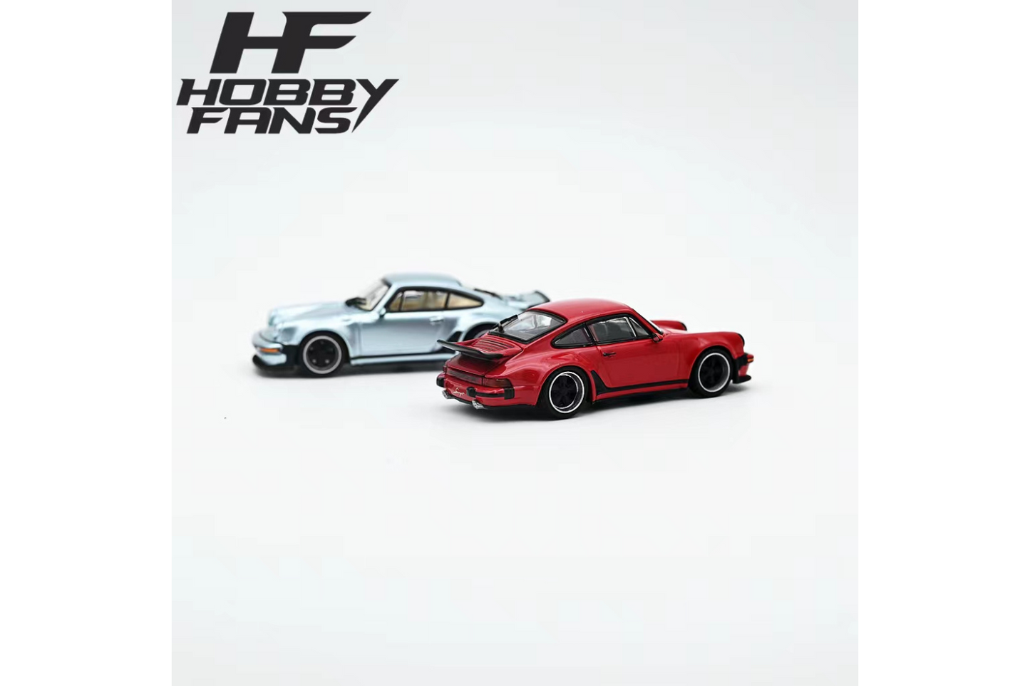 Hobby Fans 1/64 Singer Porsche 911 (930) in Ice Blue