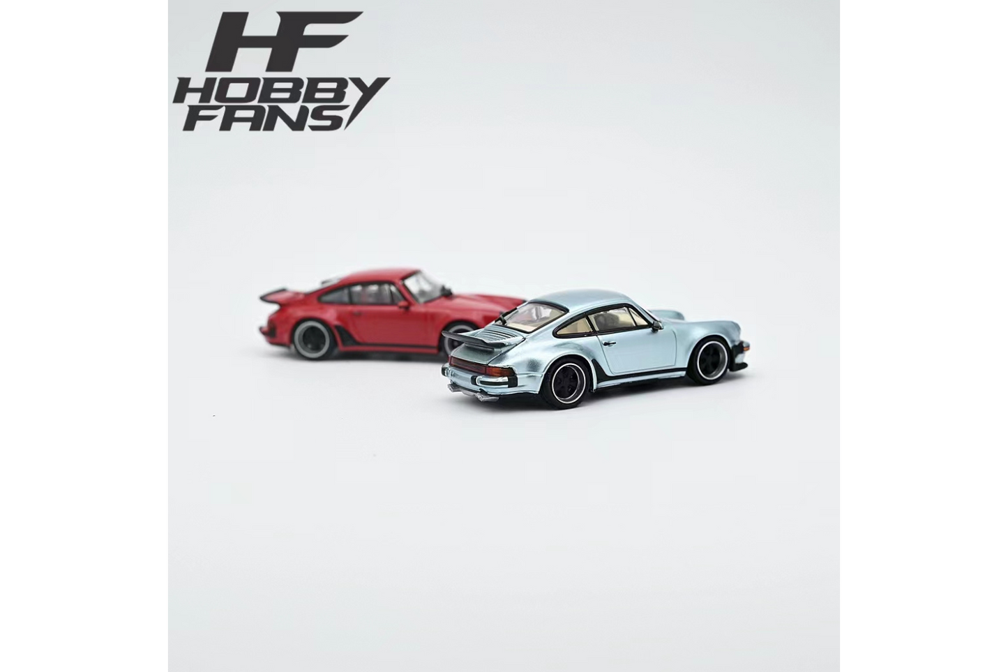 Hobby Fans 1/64 Singer Porsche 911 (930) in Ice Blue