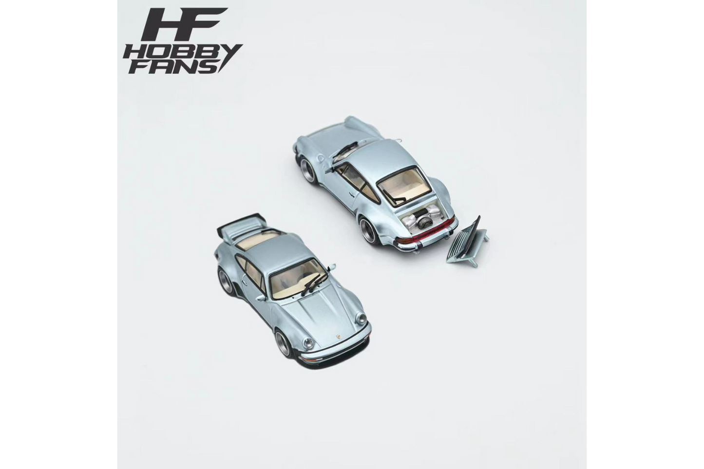 Hobby Fans 1/64 Singer Porsche 911 (930) in Ice Blue