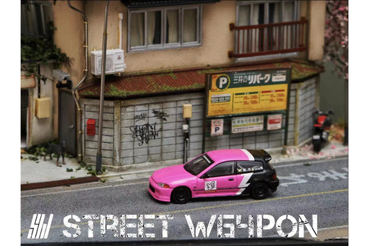 Street Weapon 1/64 Honda Civic EG6 "No Good Racing" Pink