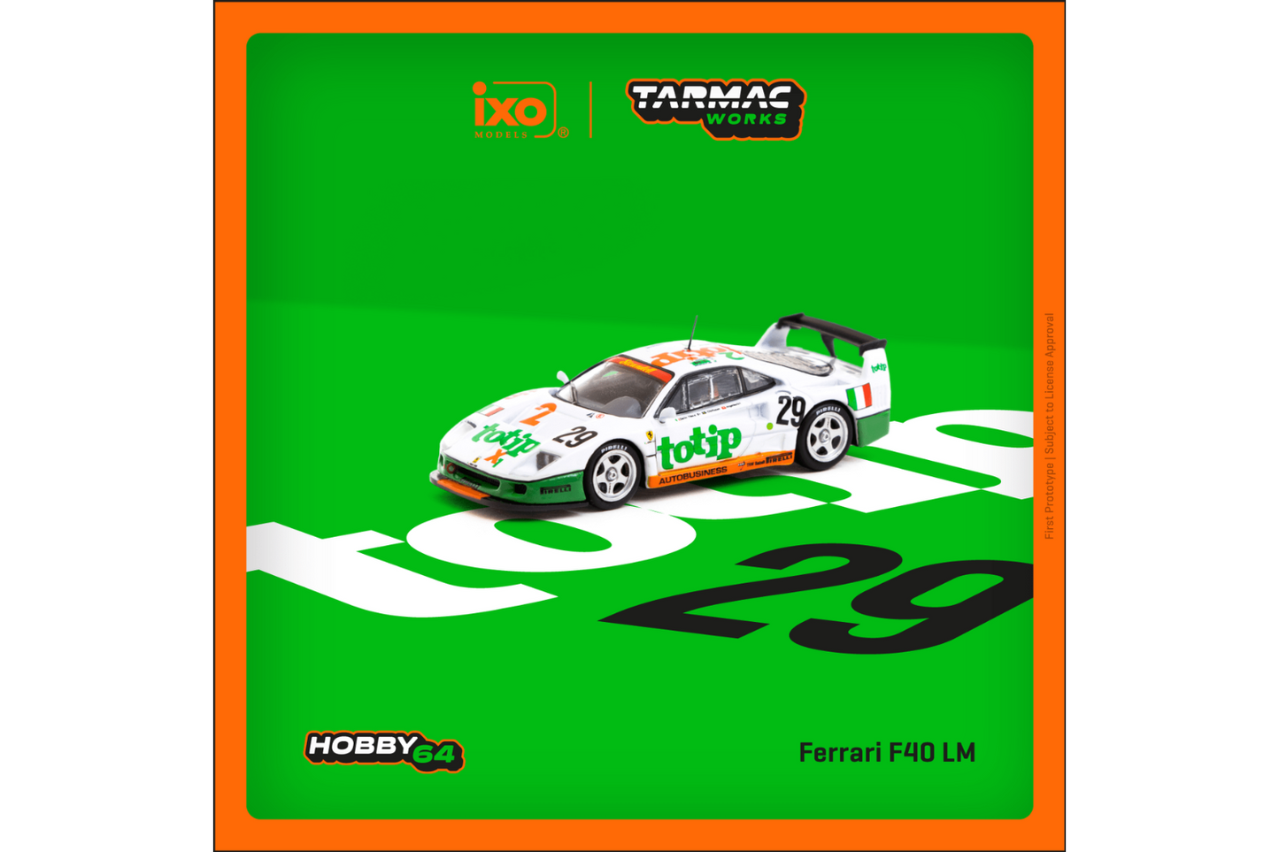 Tarmac Works 1/64 Ferrari F40 LM, 24h of Le Mans 1994, A. Olofsson / S. Angelastri / L. Della Noce