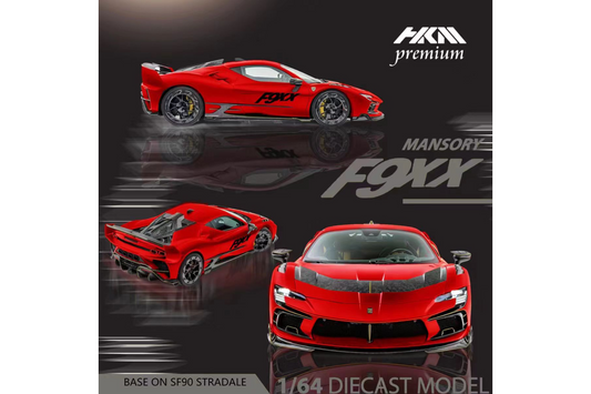 HKM Model 1/64 Mansory F9XX in Red (Based on Ferrari SF90 Stradale)