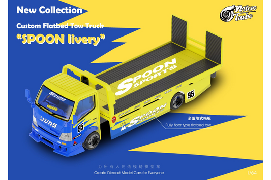 Micro Turbo 1/64 Hino Flat Bed in Spoon Livery