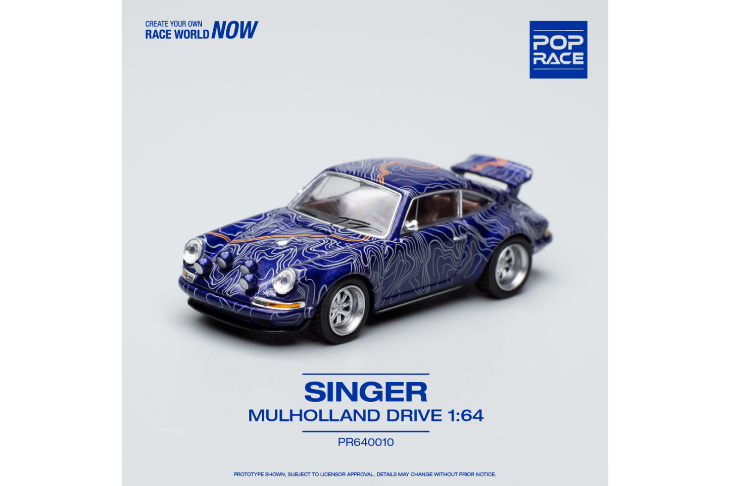 Pop Race 1/64 Singer Porsche 911 (964) Mulholland Drive