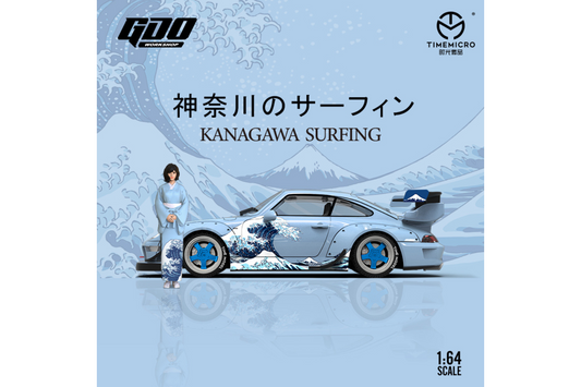 Time Micro x GDO 1/64 Porsche 911 RWB993 in Kanagawa Surfing Livery