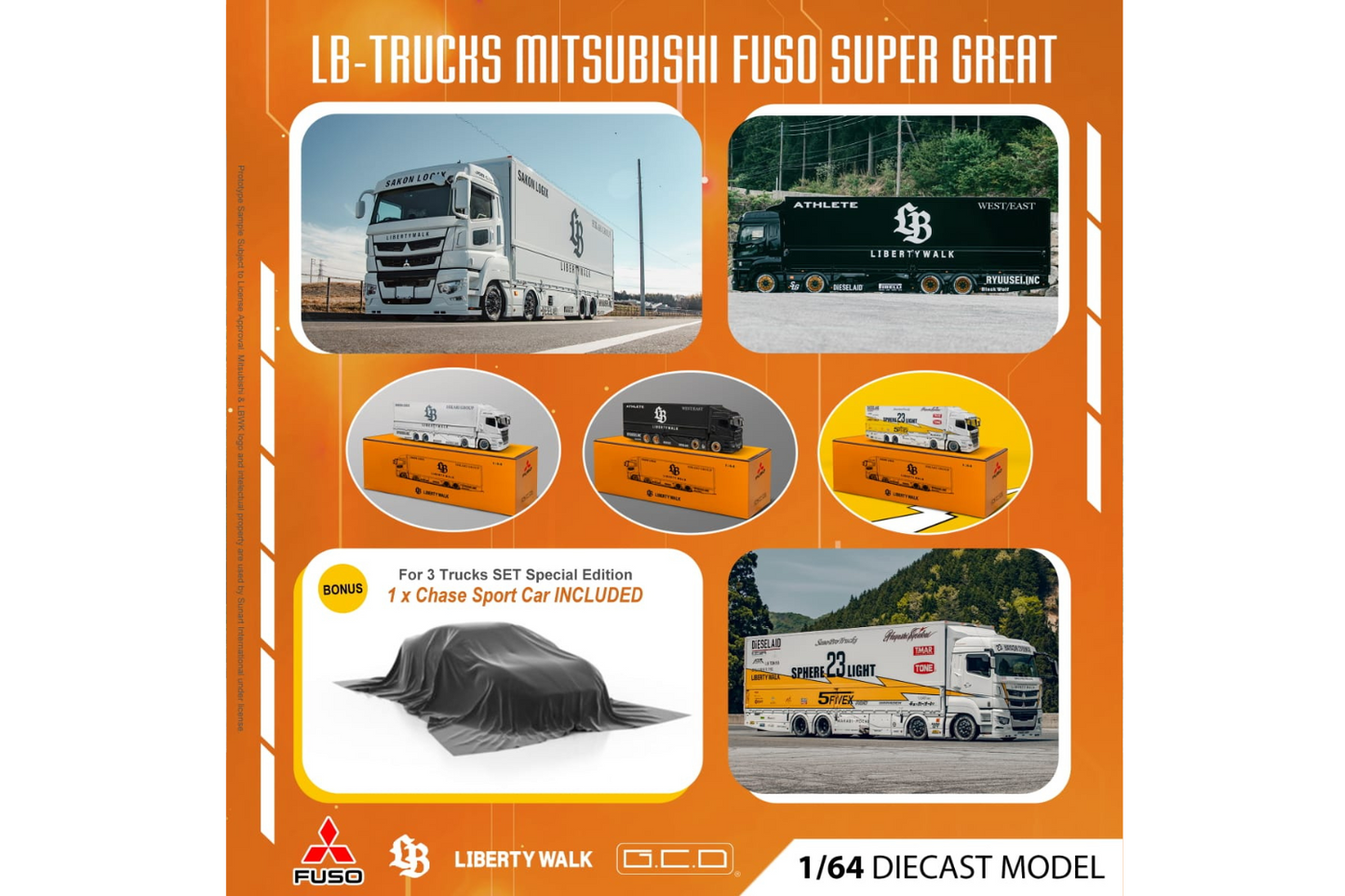 GCD 1/64 Mitsubishi Fuso Super Great Transport Truck