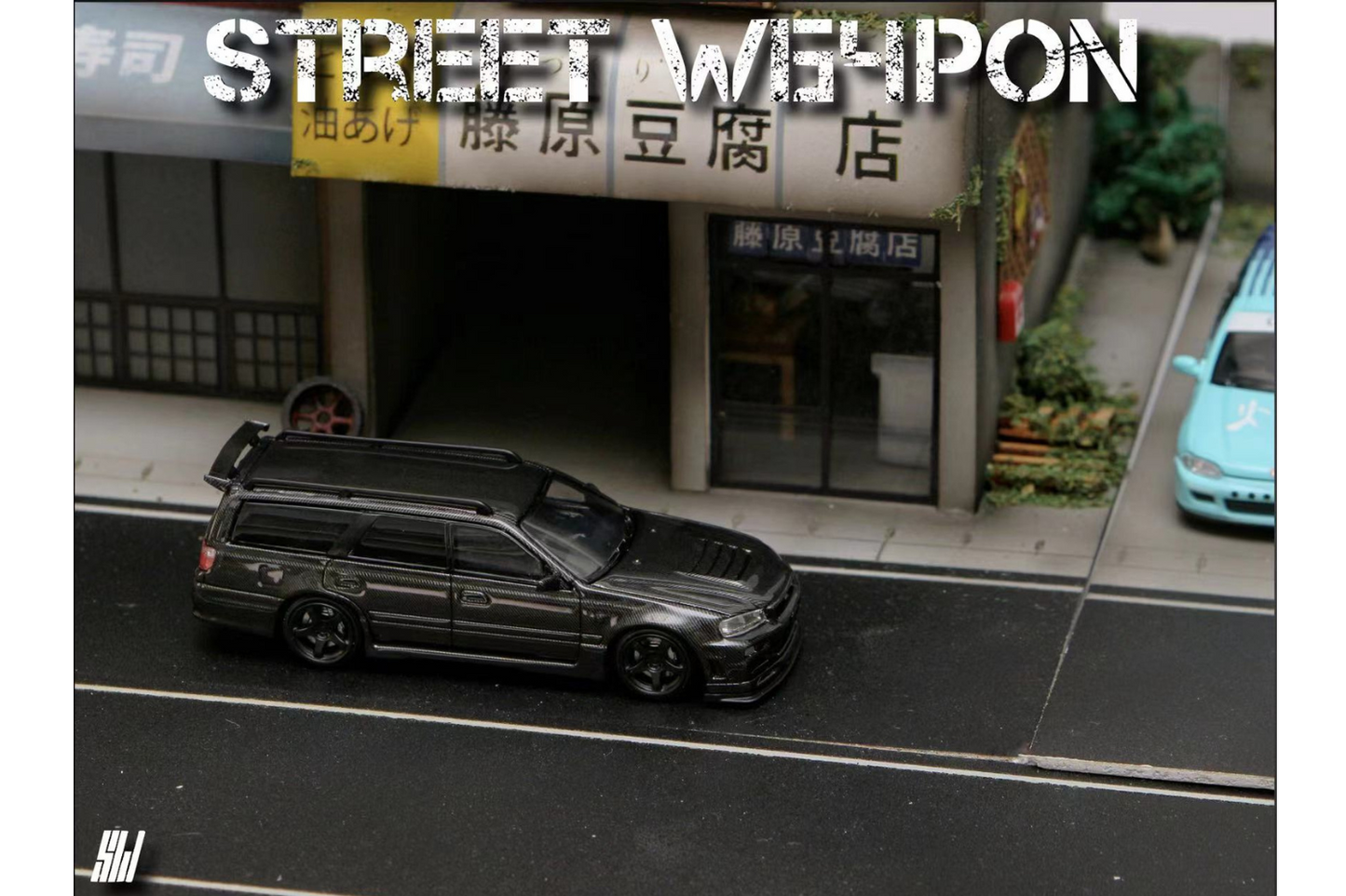 Street Weapon 1/64 Nissan Stagea (R34) GT-R Wagon in Black Carbon