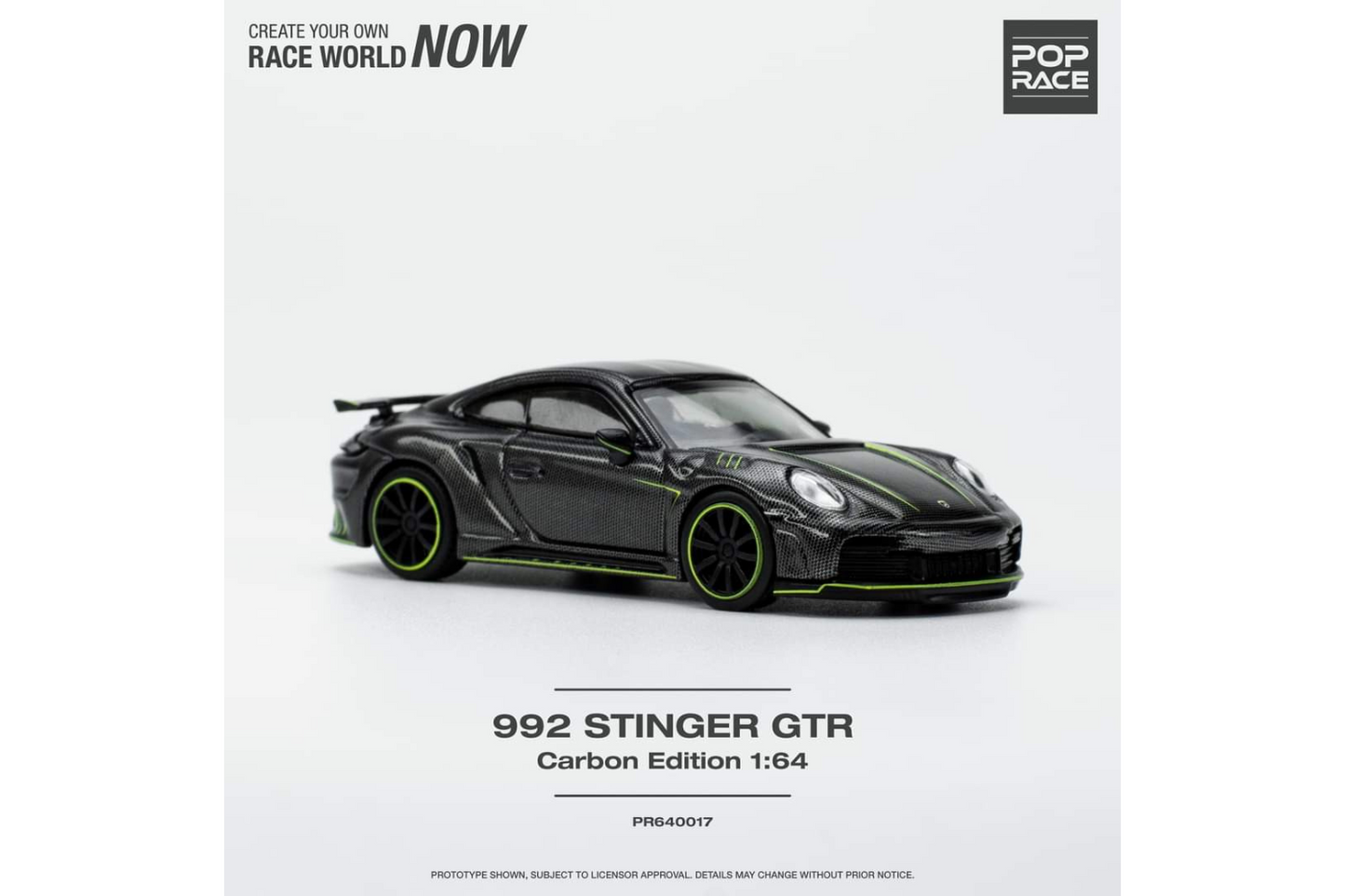 Pop Race 1/64 Porsche 992 Stinger GTR Carbon Edition