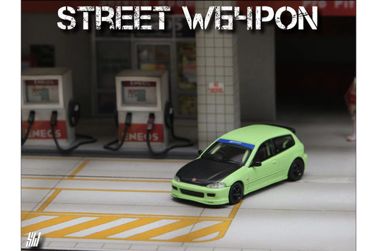 Street Weapon 1/64 Honda Civic EG6 Spoon Green Livery - Thailand Modication Exibition