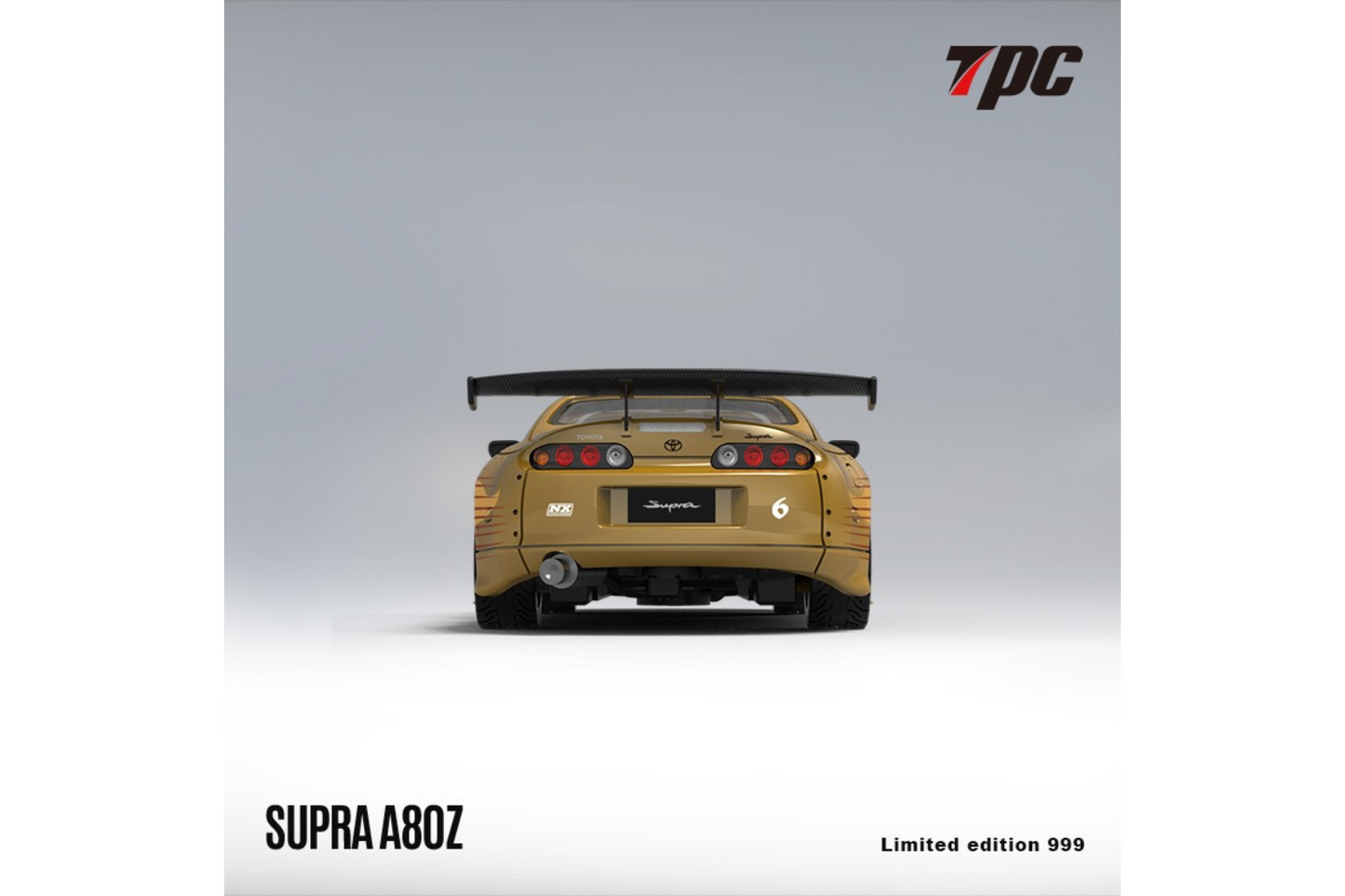 TPC 1/64 Toyota Supra (A80) Widebody in Gold "2 Fast 2 Furious Tribute"