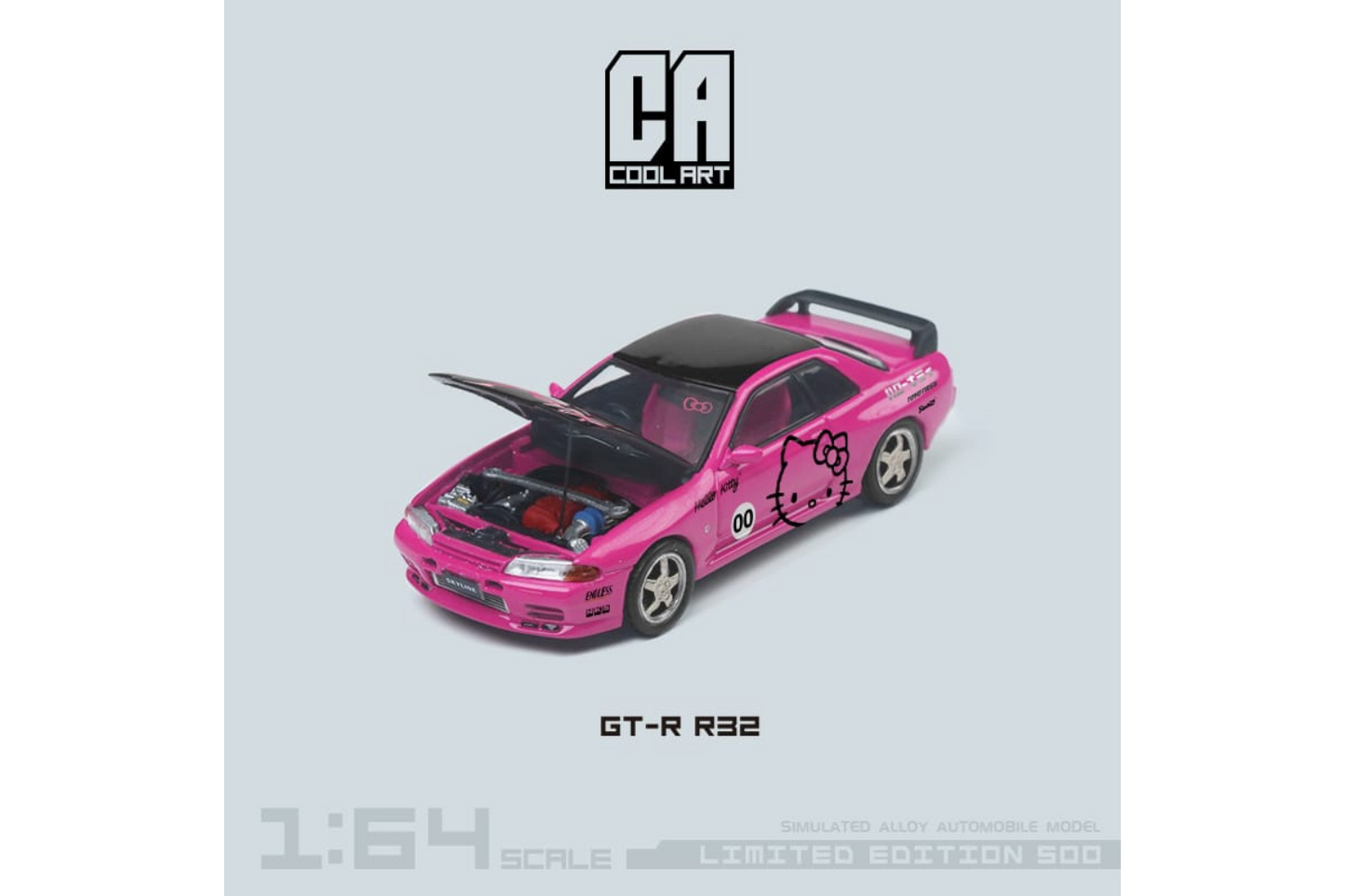 Cool Art 1/64 Nissan Skyline GT-R (R32) in Pink Hello Kitty Livery