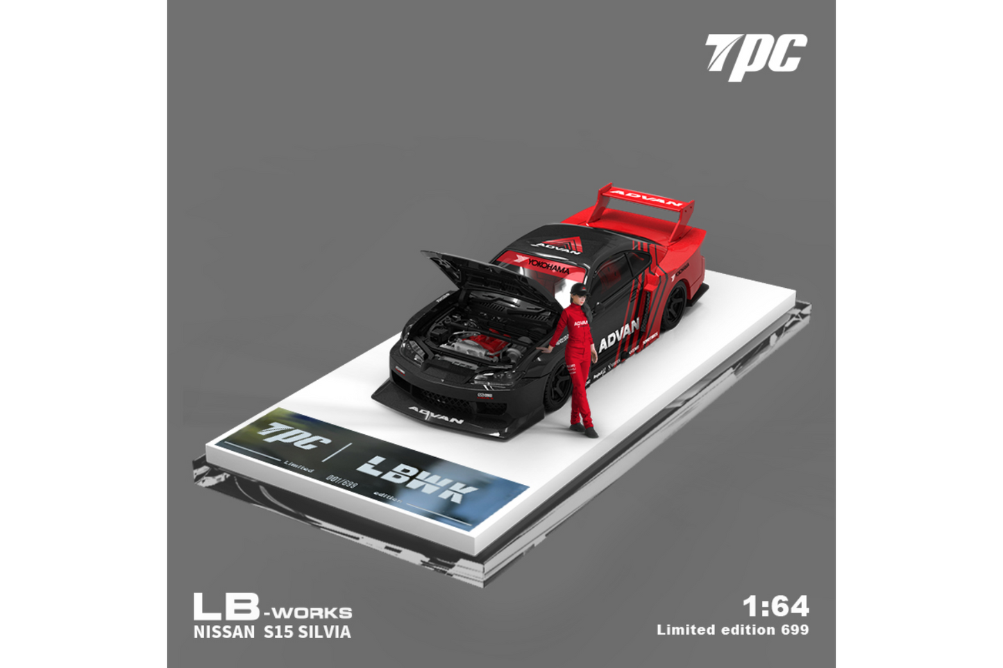 TPC 1/64 LB-Super Silhouette Nissan Silvia S15 in Advan Livery