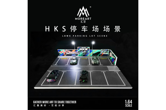 More Art 1/64 Scale Illuminated HKS Parking Lot Scene