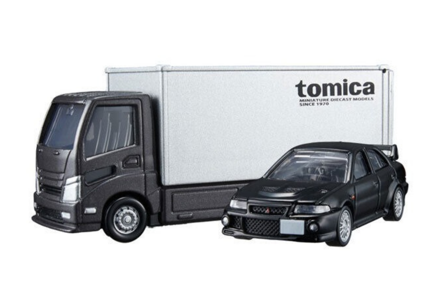 Tomica Premium  1/64 Tomica Transporter Diecast Model Car - Mitsubishi Lancer Estate Evolution VI GSR