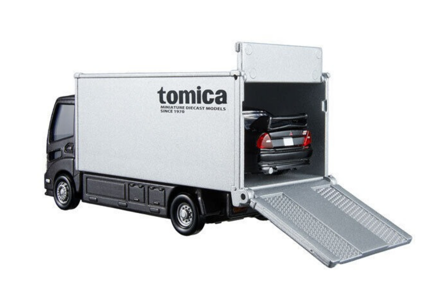 Tomica Premium  1/64 Tomica Transporter Diecast Model Car - Mitsubishi Lancer Estate Evolution VI GSR