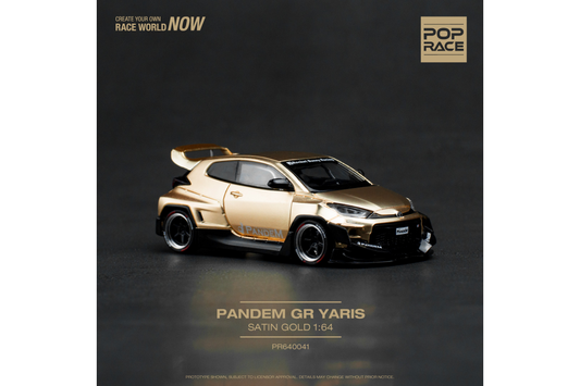 Pop Race 1/64 Rocket Bunny Toyota GR Yaris Pandem Wide Body in Satin Gold