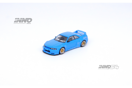 Inno64 Nissan Skyline GT-R (R33) Pandem Rocket Bunny in Blue