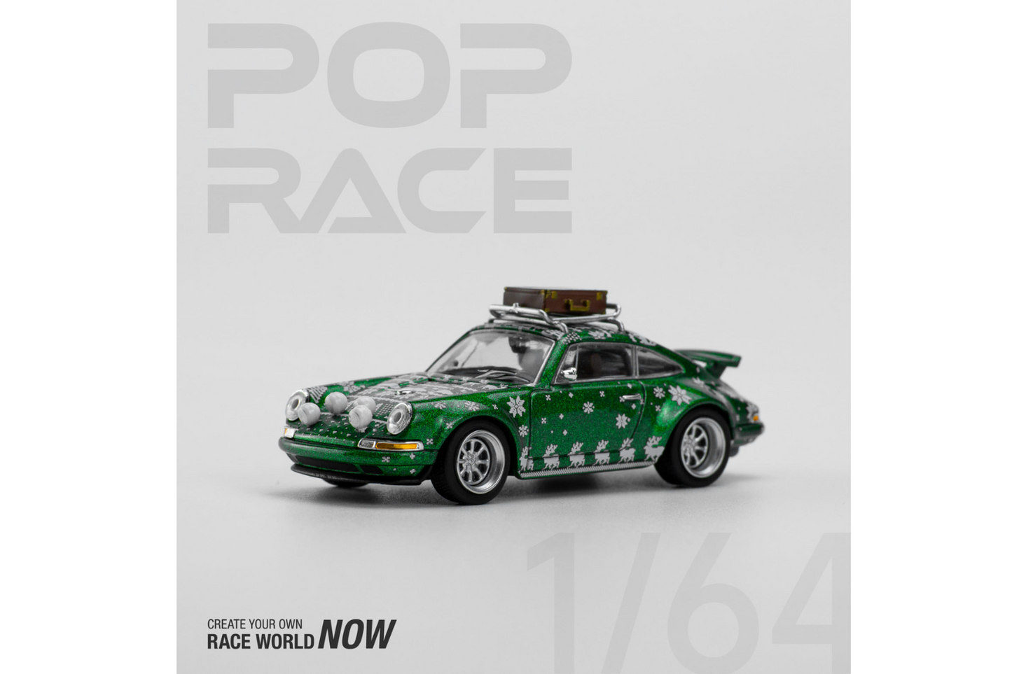 Pop Race 1/64 Singer Porsche 911 (964) Christmas Edition