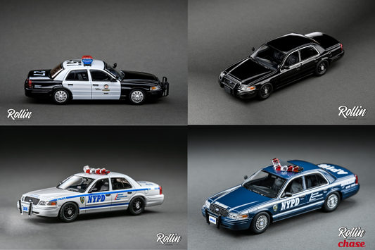 Rollin 1/64 Ford Crown Victoria Police Car