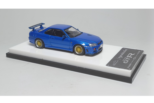 MC 1/64 Nissan Skyline GT-R V-Spec (R34) in Bayside Blue